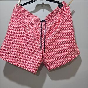 Murano Swim Shorts Trunks Men XXL 5" Inseam NWT Red And White